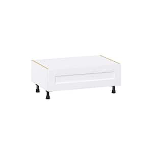 Wallace Painted Warm White Shaker Assembled Base Window Seat Kitchen Cabinet (36 in. W x 14.5 in. H x 24 in. D)