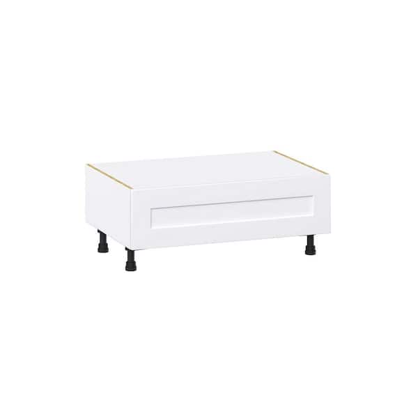 J COLLECTION Roseland 36 in. W x 24 in. D x 14.5 in. H Assembled Shaker Window Seat Base Kitchen Cabinet in Warm White