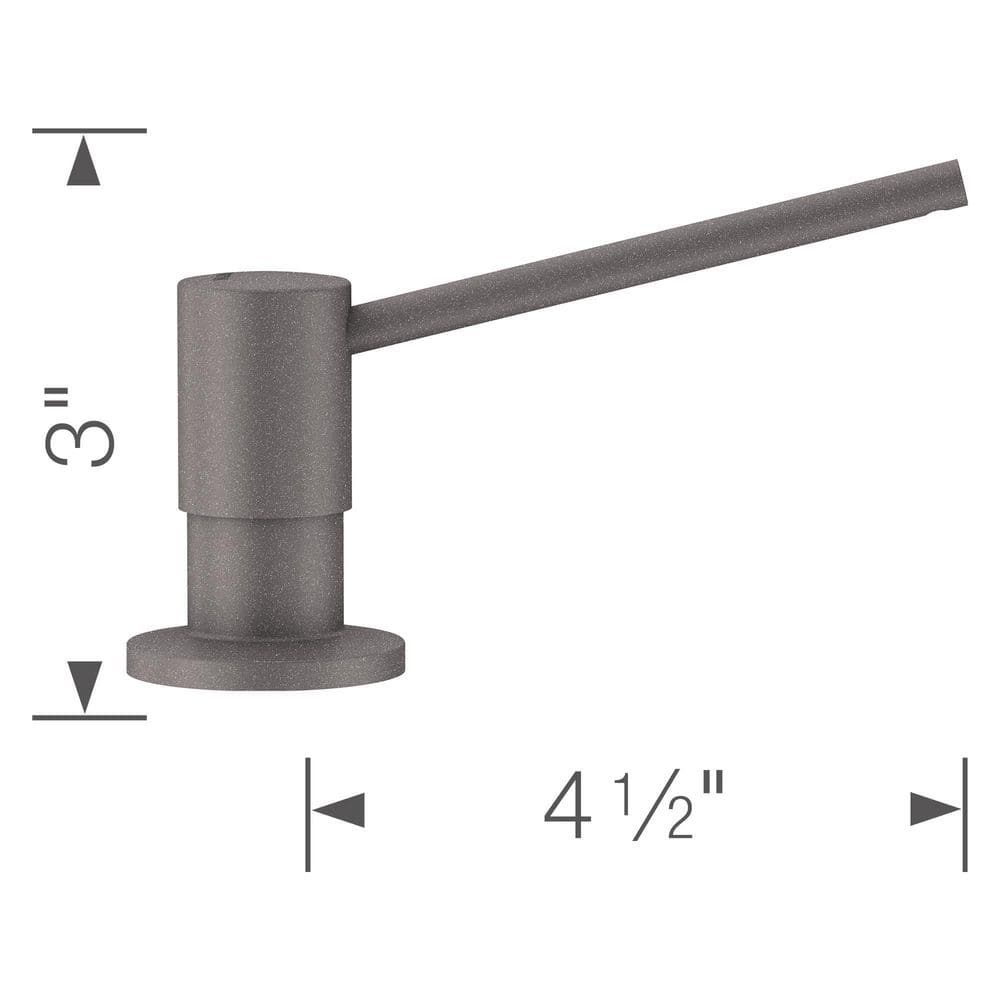 Torre Metallic Gray Solid Brass Kitchen Soap Dispenser
