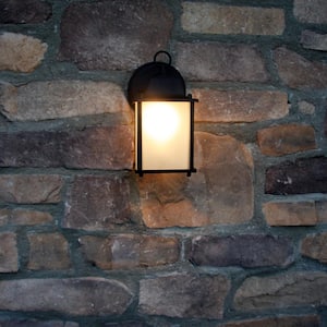 Chaz 1-Light Black Outdoor Wall Lantern Sconce