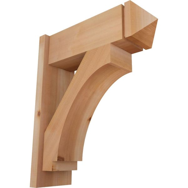 Ekena Millwork 8 in. x 26 in. x 22 in. Imperial Arts and Crafts Smooth Western Red Cedar Outlooker