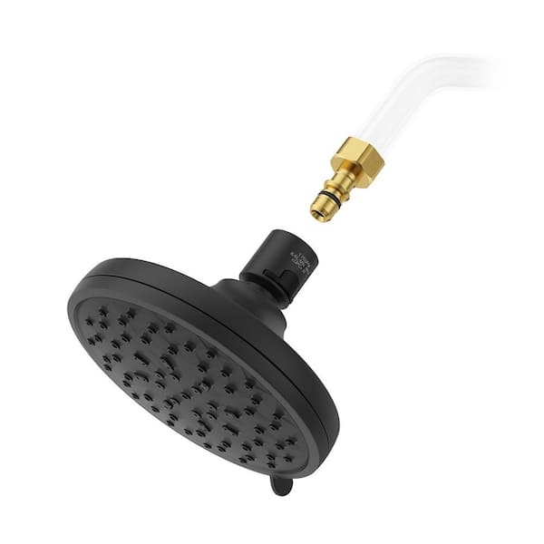 Pfister HydroFuse 6-Spray with 1.75 GPM 5.375 in. Wall Mount Fixed Shower Head with QuickConnect in Spot Defense Matte Black