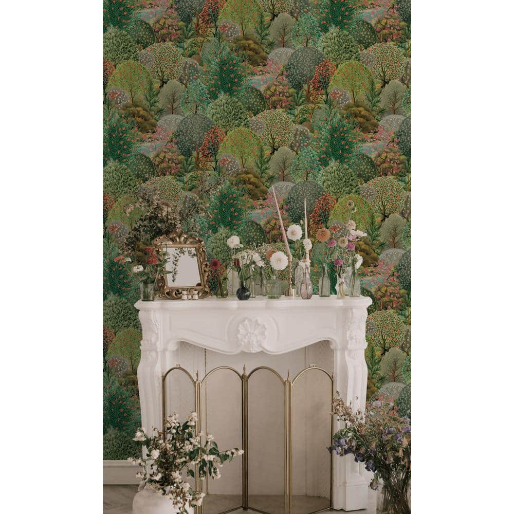 Green Enchanted Lush Landscape Tropical Non-Pasted Wallpaper