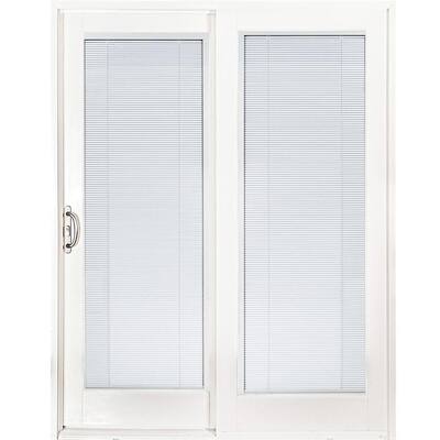 60 X 80 Left Hand Slide Patio Doors Exterior The Home Depot 60 X 80 Left Hand Slide Patio Doors, 60 X 80 Sliding Patio Door With Blinds