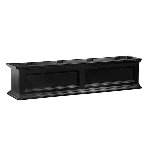 Mayne 48 in. x 11 in. Black Plastic Window Box 5823B The Home Depot
