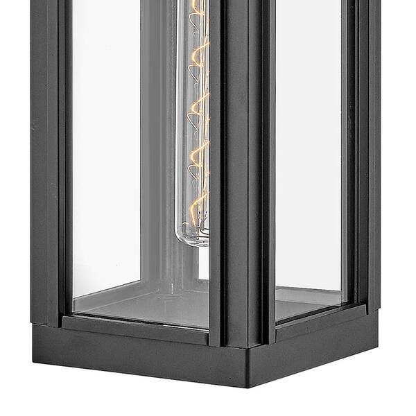 HINKLEY - Sag Harbor 1-Light Black Hardwired Outdoor Wall Lantern Sconce