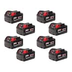 M18 18-Volt Lithium-Ion XC Extended Capacity Battery Pack 3.0Ah (8-Pack)