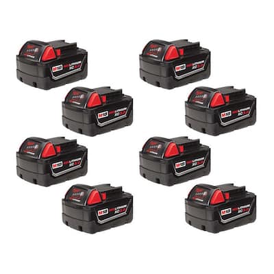 M18 18-Volt Lithium-Ion XC Extended Capacity Battery Pack 3.0Ah (8-Pack)