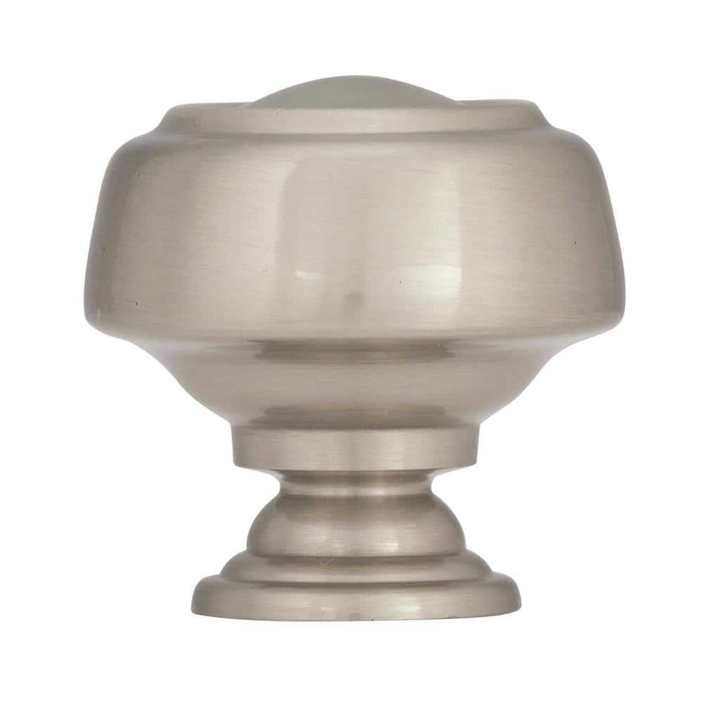 Satin Nickel 1-5/8" Round Cabinet Knob with Mounting Hardware