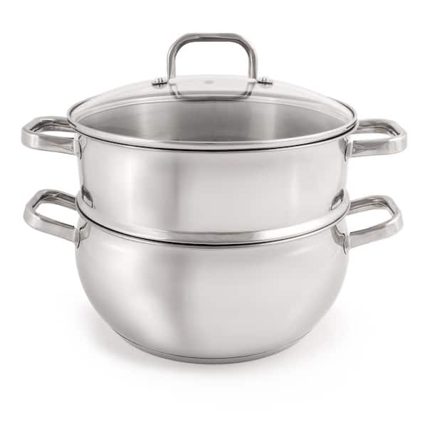 BergHOFF Belly Shape 3-Piece 18/10 Stainless Steel Steamer Cookware Set