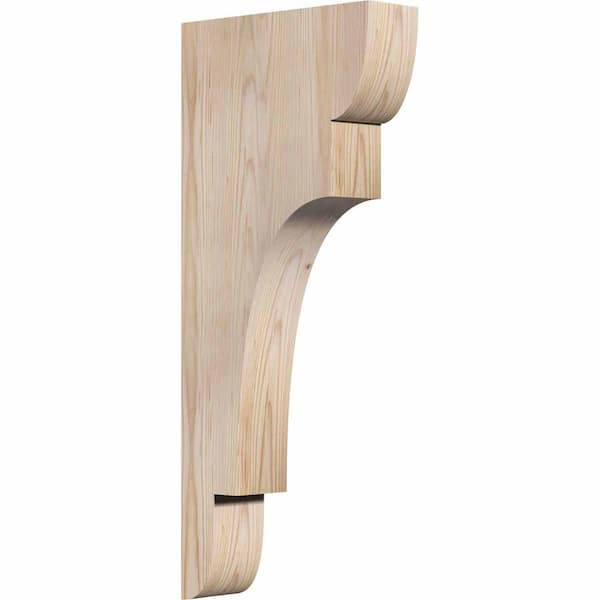 Ekena Millwork 3-1/2 in. x 12 in. x 28 in. Douglas Fir New Brighton Smooth Corbel