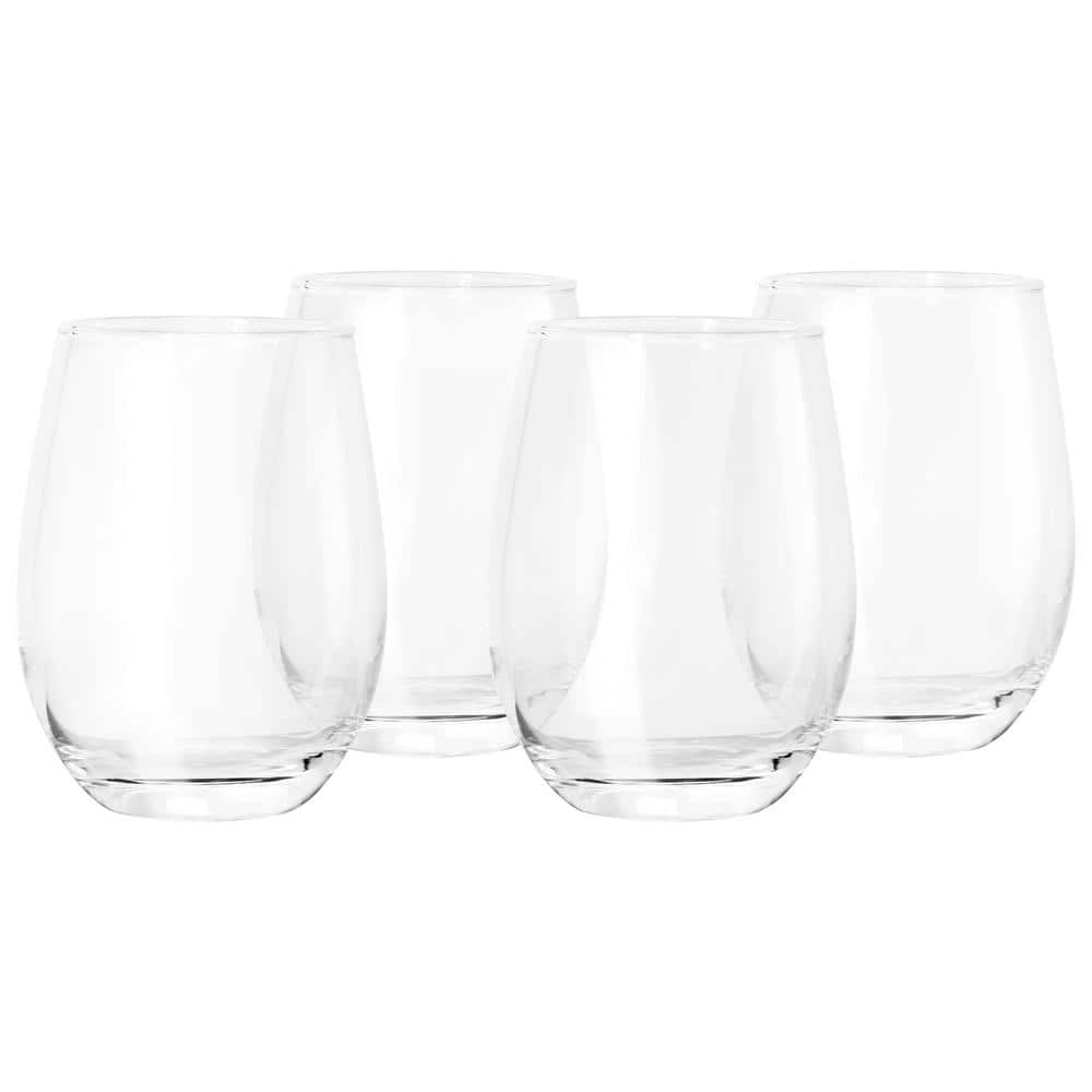 Gibson Home Belinni 4-Piece 18 Oz. Classic Stemless Wine Glass Set