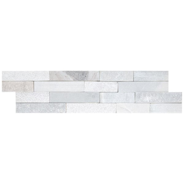 MSI Take Home Sample - Arctic White Splitface Ledger Panel 6 MSI Take Home Sample - Arctic White Splitface Ledger Panel 6