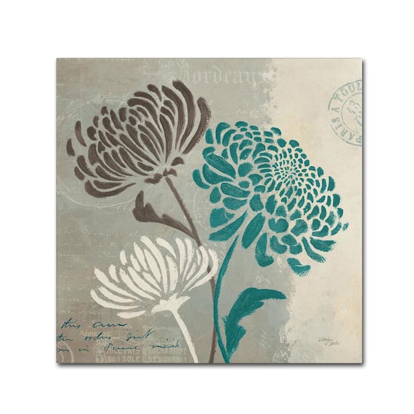 Trademark Fine Art 24 in. x 24 in. "Chrysanthemums II" by Wellington Studio Printed Canvas Wall Art