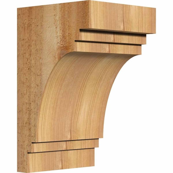 Ekena Millwork 6 in. x 6 in. x 10 in. Western Red Cedar Pescadero Rough Sawn Corbel