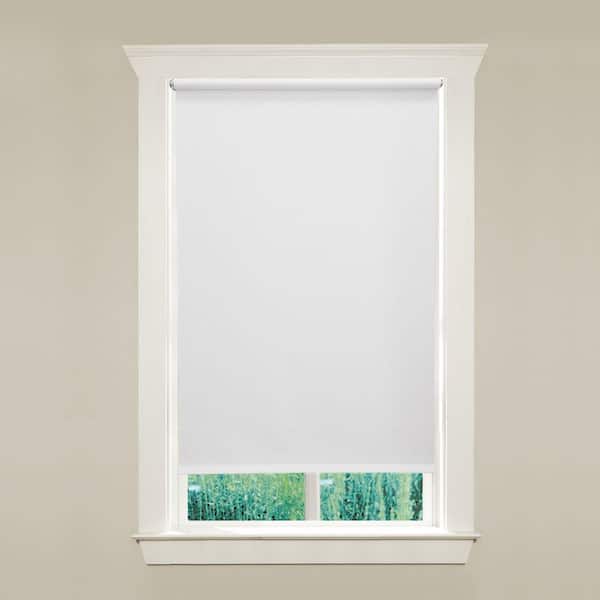 Hampton Bay Cut-to-Size Cream Cordless Room Darkening Fade resistant Roller Shades 28 in. W x 78 in. L