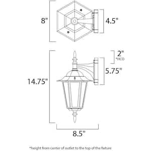 Builder Cast 1-Light White Outdoor Wall Lantern Sconce