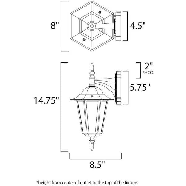 Builder Cast 1-Light White Outdoor Wall Lantern Sconce