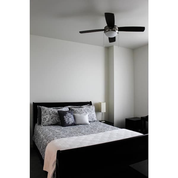 Design House Lexi 52 In Led Indoor Satin Nickel Ceiling Fan With Light 154344 The Home Depot