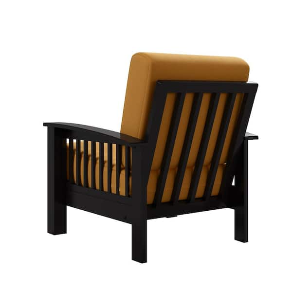 exposed wood armchair