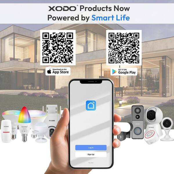 Xodo E6 Wireless Wi-Fi Security Camera 1080P HD Baby Monitor, Pan