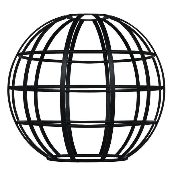 Westinghouse 7 in. Matte Black Globe Cage Shade with 2-1/4 in. Fitter and 8 in. Width