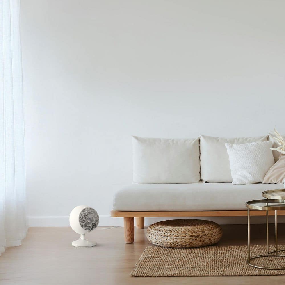 OMNIO 7 7 in. 10 Fan Speeds Desk Fan in White with Multi-Axis Oscillation, Aromatherapy, Timer, Remote price history on PriceWatchPro