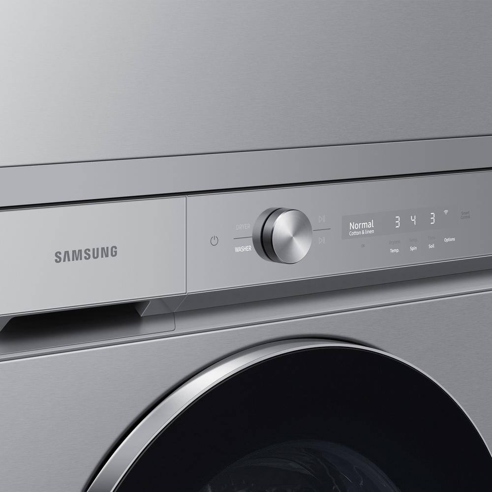 Silver Steel 7.6 cu. ft. Smart Electric Dryer with AI Optimal Dry