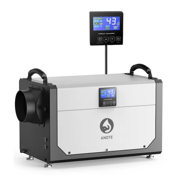 145 pt. 6,000 sq. ft. Dehumidifier in Whites with Detachable Controller, Memory Start Function, Automatic Defrost
