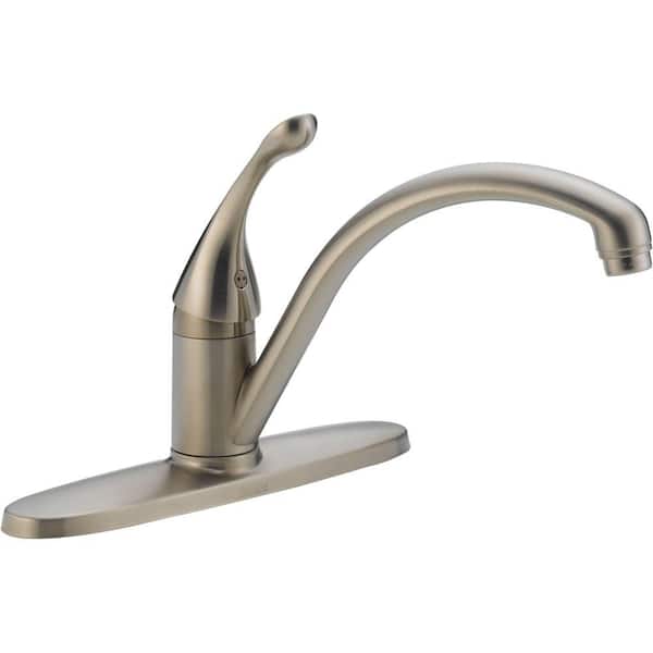 Delta Collins Lever Single-Handle Standard Kitchen Faucet in Stainless Steel