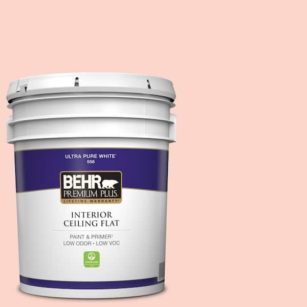 BEHR PREMIUM PLUS 5 gal. #P180-1 Deco Shell Ceiling Flat Interior Paint