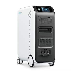 2000W Continuous/4800W Push Button Start LiFePO4 UPS Battery Backup Peak Output Power Station White, 1200W MPPT Solar