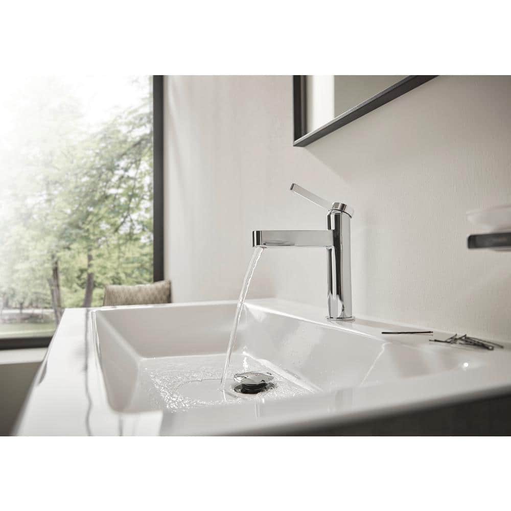Modern Elegance Chrome Black Single-Hole Faucet with Ceramic Disc Valve