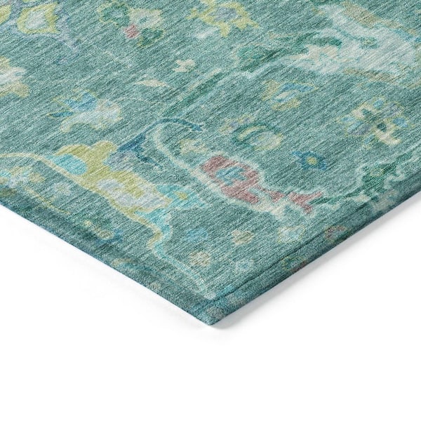 Chantille Machine Washable Indoor/Outdoor Abstract ACN2232 Teal 10 ft. x 14 ft. Area Rug