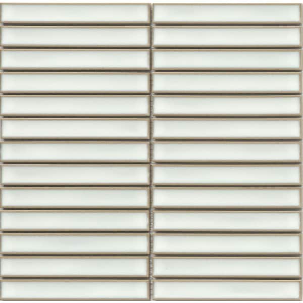 Souvenir Belem 12 in. x 12 in. Rectangular Stacked Glossy Porcelain Mosaic Wall Tile (0.9145 sq. ft./Case, 1 pc)
