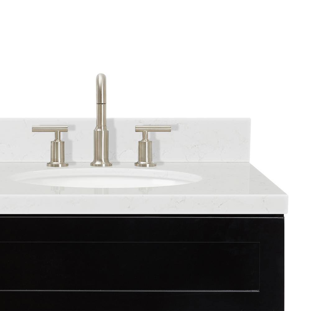 Hamlet 36" Black Wood Single Basin Vanity with Quartz Top