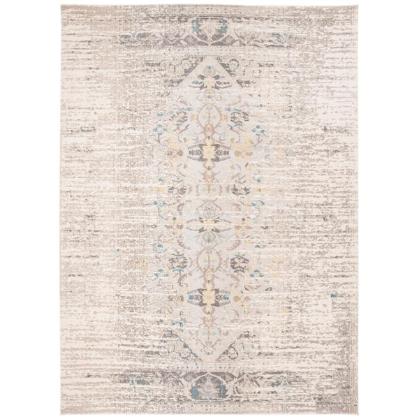 SAFAVIEH Monaco Gray/Multi 12 ft. x 18 ft. Border Area Rug