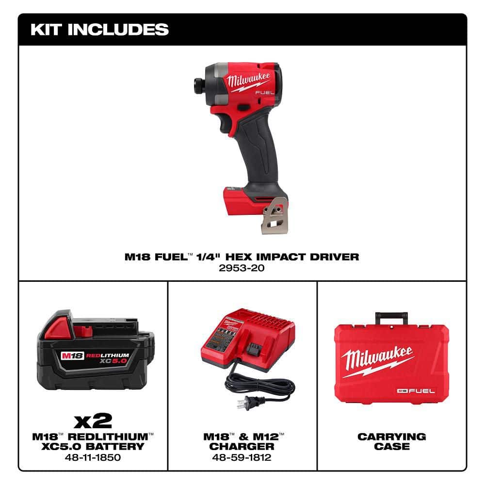 Milwaukee Impact Driver Kit with 45-piece bit set
