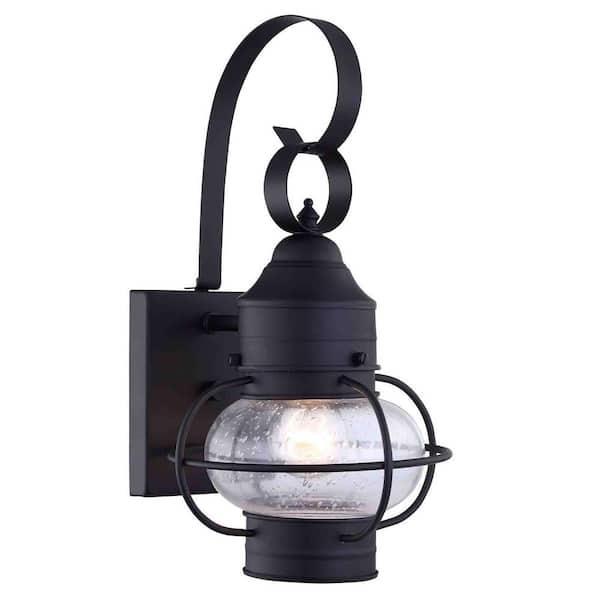 FIRHOT Black Outdoor Hardwired Wall Lantern Sconce with No Bulbs Included