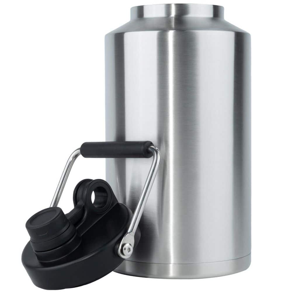 4 qt. Stainless Steel Insulated Gallon Jug with Handle, Large Double Vacuum Water Bottle for Hot, Cold Drinks, Silver price history on PriceWatchPro