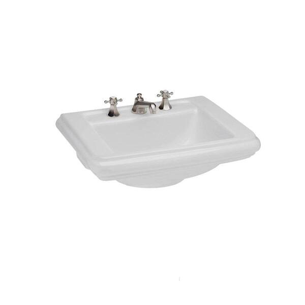 St. Thomas Creations Celebration Petite 6-7/8 in. Pedestal Sink Basin in White
