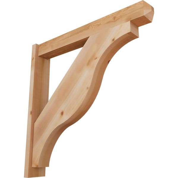 Ekena Millwork 6 in. x 36 in. x 36 in. Western Red Cedar Fuston Craftsman Smooth Outlooker