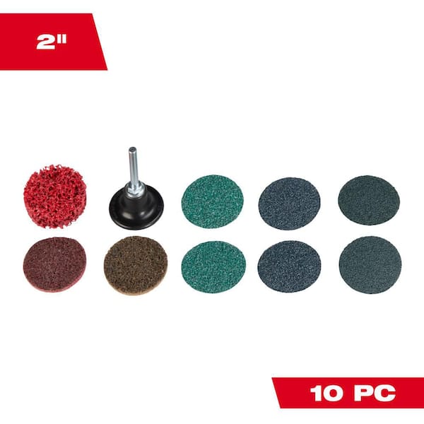 Milwaukee 2 in. Quick Change Disc Kit (10-Pieces)
