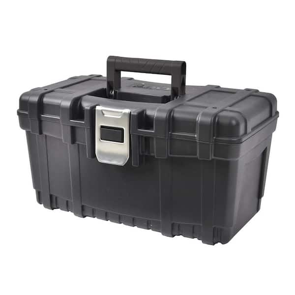 Husky 16 in. Plastic Tool Box with Metal Latches in Black. $6.97 Home Depot
