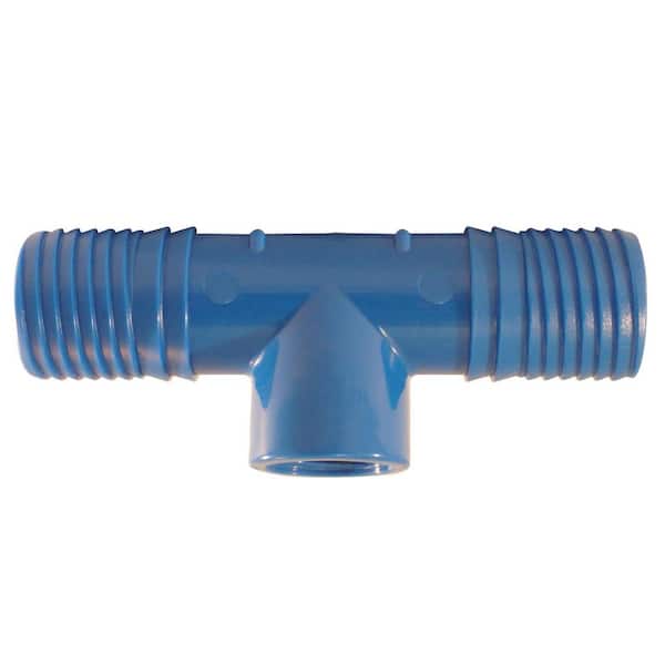 Apollo 1 in. x 1/2 in. Barb Insert Blue Twister Polypropylene x FPT Tee Fitting