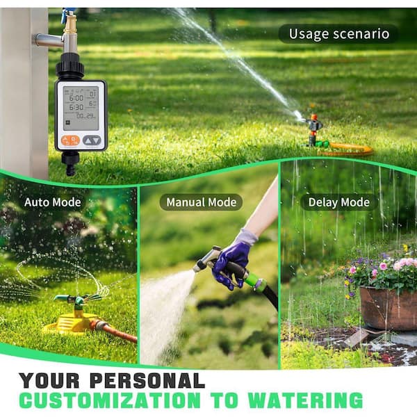 Justincity IP54 Waterproof Plastic Sprinkler Timer, Garden Hose
