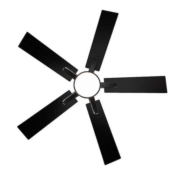Walter 42 in. Indoor Black Ceiling Fan with Adjustable White LED Light, 5 Reversible Blades and Remote Control Included