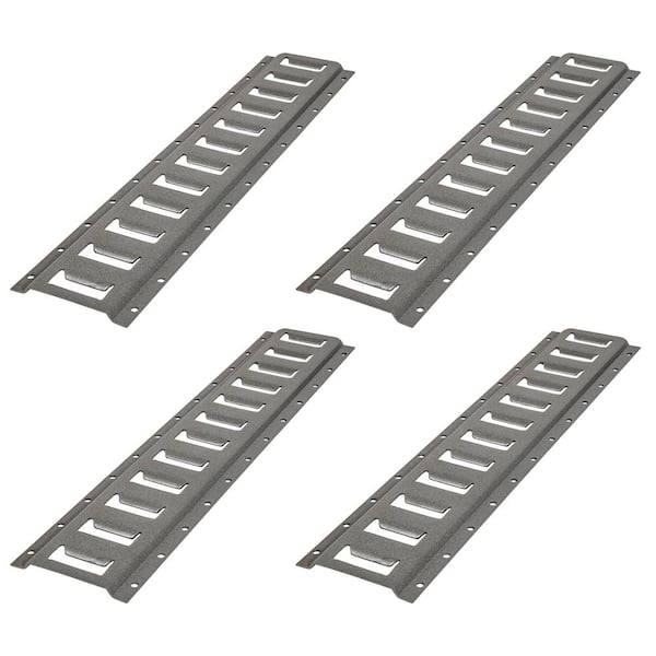 E-Track Rails for Cargo, Trailers, Garages Trucks RVs, Vans, DIY Organization, Horizontal 5 ft., Grey - Pack of 4