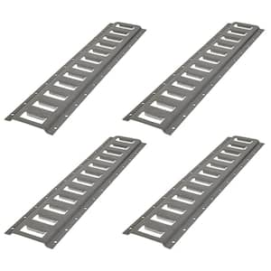 E-Track Rails for Cargo, Trailers, Garages Trucks RVs, Vans, DIY Organization, Horizontal 5 ft., Grey - Pack of 4