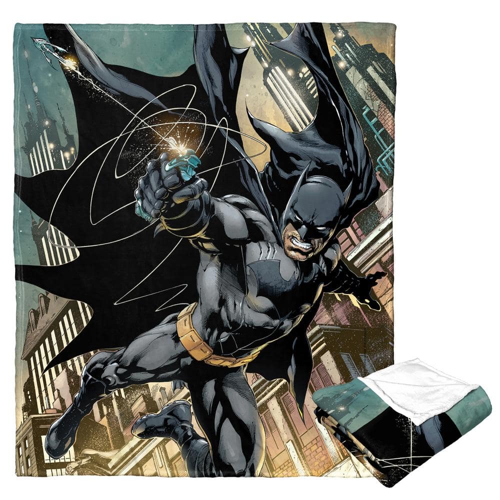 THE NORTHWEST GROUP DC Comics Batman Silk Touch Multi-Colored Throw Blanket Swinging In